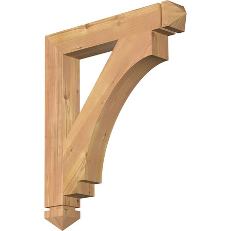 Imperial Arts & Crafts Smooth Bracket, Western Red Cedar, 3 1/2W X 24D X 28H